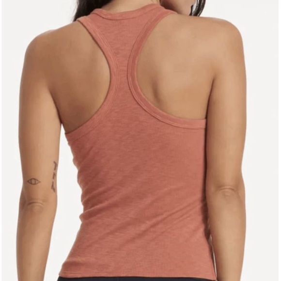 VUORI Sunrise High Neck Rib Tank XS Terracotta - Picture 7 of 13